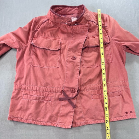 Hei Hei Anthropologie Utility Jacket Women’s Medium Pink Coral Cargo Jacket - Picture 4 of 11